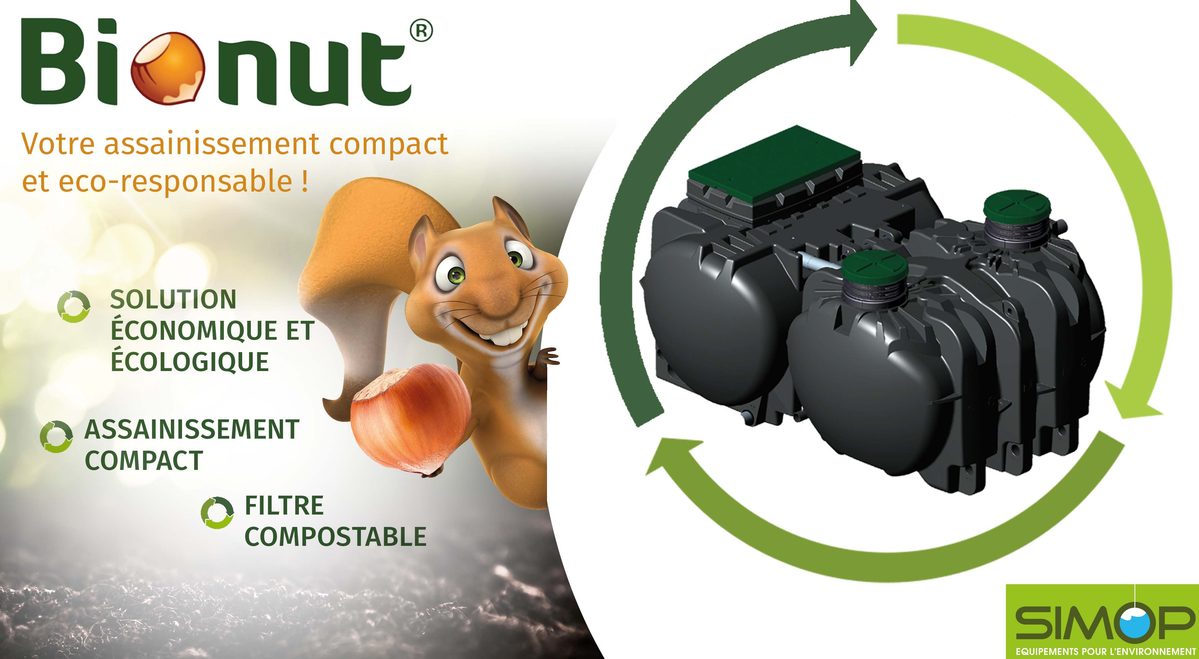 Bionut, un assainissement compact qui allie le recyclage et le compostage